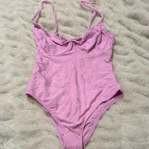 Pink Lily small Pink Floral One Piece Swimsuit.  Great condition